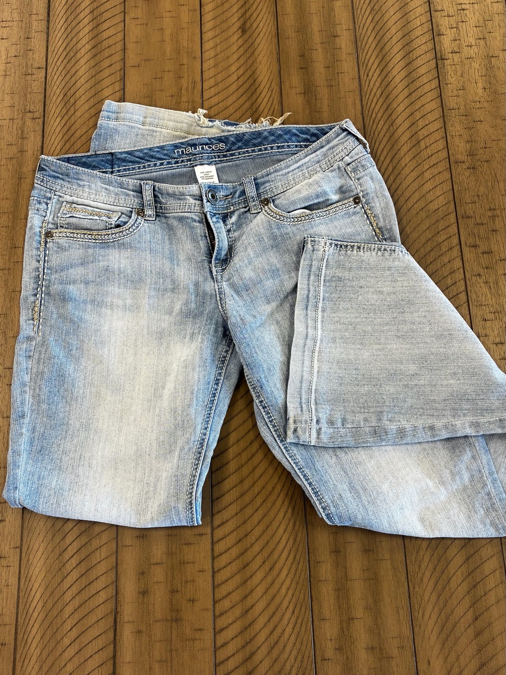 maurices Light Blue bootcut Jeans with Faded Wash